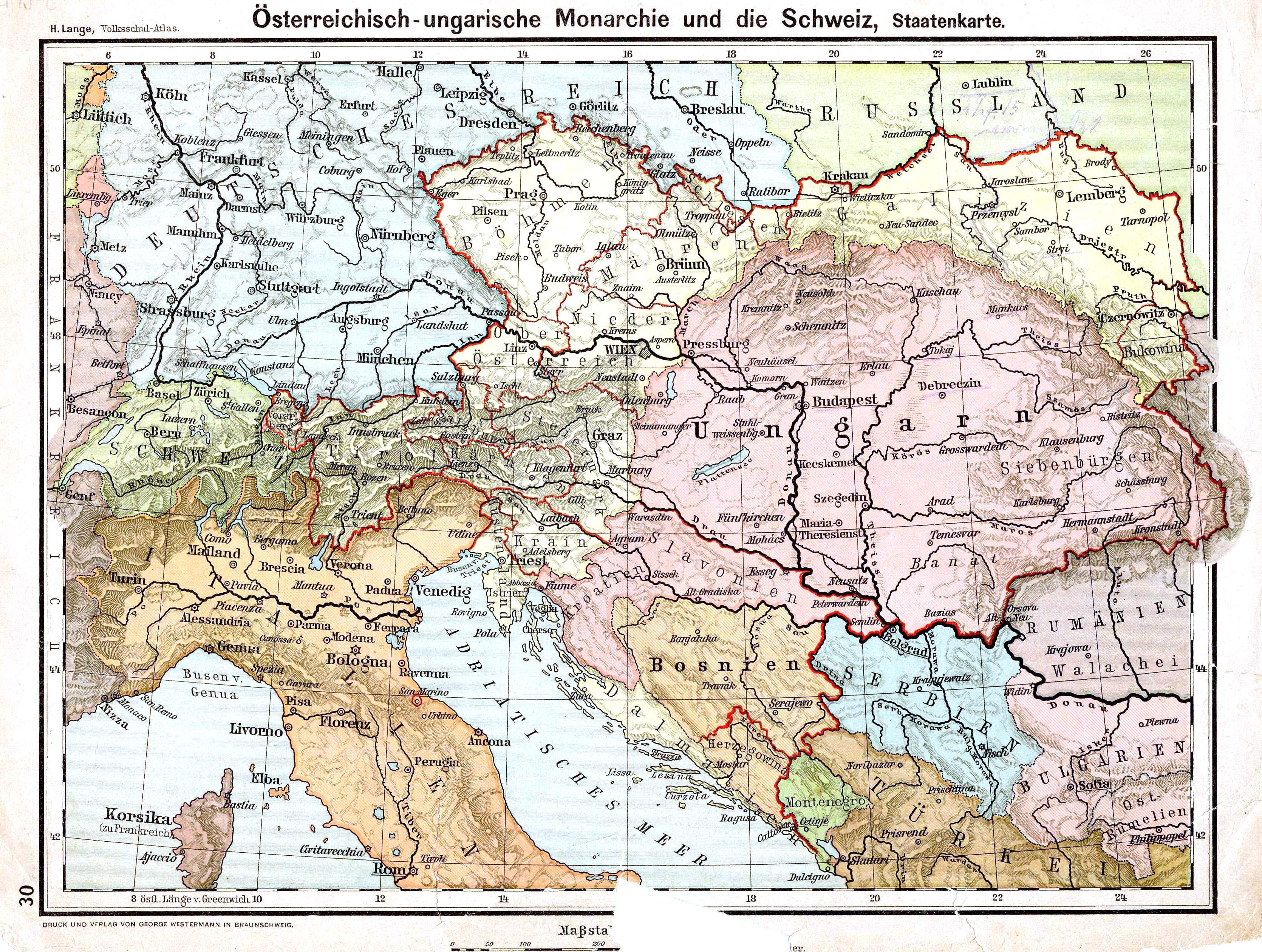 Landkarte 1899