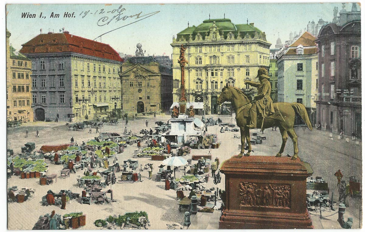 Postkarte Wien Markt